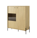 Scandi Display Cabinet 107cm in Scandi Oak