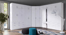 Snow 02 Hinged Door Wardrobe 92cm in White Gloss