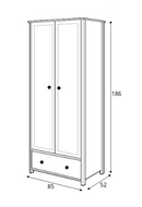 Story SO-12 2 Door Wardrobe in White Matt