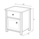 Story SO-07 Bedside Cabinet in White Matt