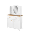 Story SO-06 Desk Hutch with Mirror in White Matt