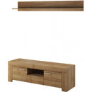 Sky TV Cabinet + Wall Shelf in Oak Riviera