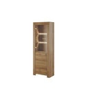 Sky Tall Display Cabinet in Oak Riviera