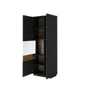 Silke 12 Tall Display Cabinet [Left] in Matera / Wotan Oak