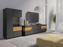 Silke 42 Display Cabinet [Left] in Matera / Wotan Oak