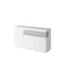 Silke 43 Sideboard Cabinet in White Gloss / Concrete Grey