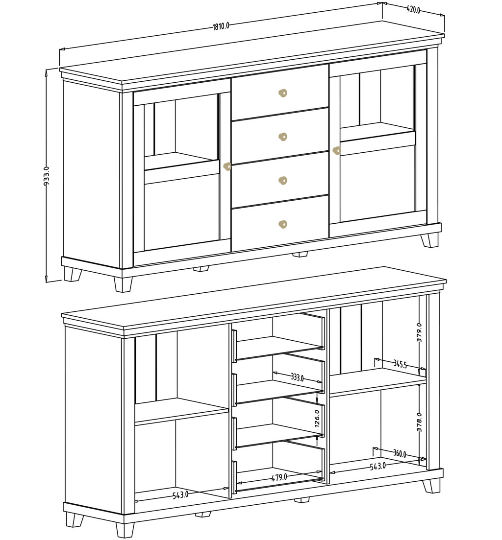 Evora 25 Sideboard Cabinet in Oak Lefkas