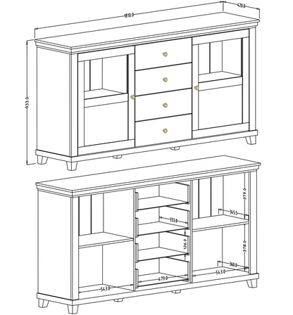 Evora 25 Sideboard Cabinet in Abisko Ash