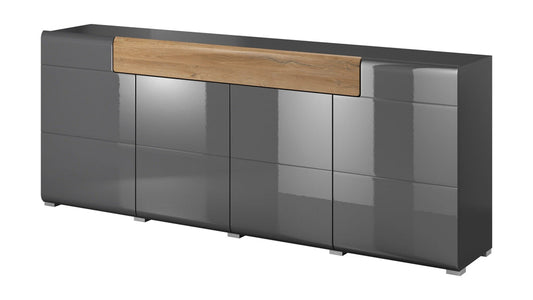 Toledo 25 Sideboard Cabinet in Grey Gloss