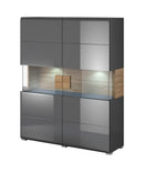 Toledo 42 Sideboard Display Cabinet in Grey Gloss