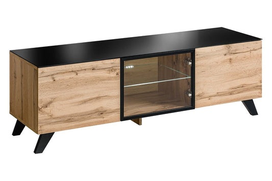 Thin TV Cabinet in Oak Wotan