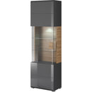 Toledo 05 Display Cabinet in Grey Gloss