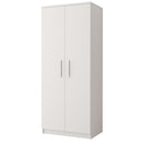 Omega OM-06 Hinged Wardrobe 80cm in White Matt