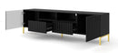 Wave TV Cabinet 200cm in Black