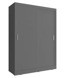 Wiki Sliding Door Wardrobe 130cm in Grey Matt