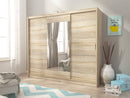 Wiki 250 Alu Wardrobe 250cm in Oak Sonoma