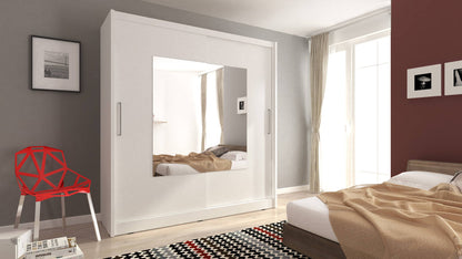 Wiki IX Sliding Door Wardrobe 200cm in White Matt