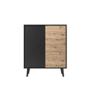 Willow Highboard Cabinet 104cm in Black