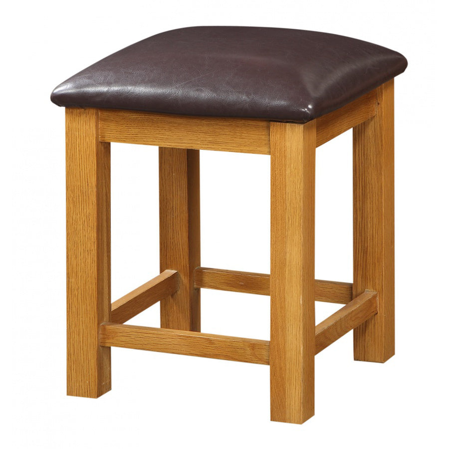 Acorn Solid Oak Dressing Table Stool - 410W x 410D x 470H