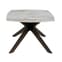 Adria Ceramic Coffee Table With Brown Walnut Legs