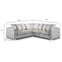 Ahern Plush Velvet Large Corner Sofa Suite In Silver