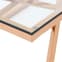 Alluras Clear Glass Coffee Table With Rose Gold Frame