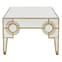 Antibes Mirrored Glass Coffee Table In Antique Silver