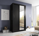 Arti AR-06 Sliding Door Wardrobe 120cm in Black Matt