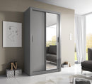 Arti AR-06 Sliding Door Wardrobe 120cm in Grey Matt