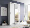 Arti AR-06 Sliding Door Wardrobe 120cm in White Matt