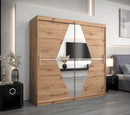 Boliwia Sliding Door Wardrobe 200cm in Oak Artisan