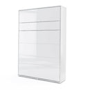 BC-01 Vertical Wall Bed Concept in White Gloss [EU Double]