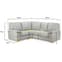 Berla Fabric Corner Sofa Left Hand With Wooden Legs In Silver