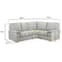 Berla Fabric Corner Sofa Right Hand With Wooden Legs In Silver