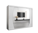 Elypse Sliding Door Wardrobe 250cm in White