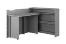 Work Concept Convertible Hidden Desk With Storage in Grey Matt [LEFT]