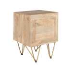 Light Gold 2 Drawer Side Table