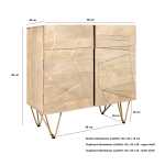 Light Gold 2 Door Medium Sideboard