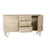 Light Gold Extra Large Sideboard 3 Drawers and 2 Doors