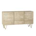 Light Gold Extra Large Sideboard 3 Drawers and 2 Doors