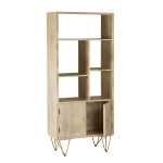 Light Gold Large Bookcase 2 Door