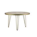 Light Gold Round Dining Table