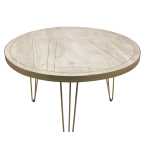 Light Gold Round Dining Table