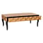 Brice Rectangular Mirrored Glass Coffee Table In Copper