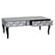 Brice Rectangular Mirrored Glass Coffee Table In Silver