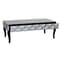 Brice Rectangular Mirrored Glass Coffee Table In Silver