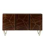 Dark Gold Extra Large Sideboard 3 Drawers and 2 Doors