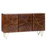 Dark Gold Extra Large Sideboard 3 Drawers and 2 Doors