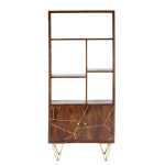 Dark Gold Large Bookcase 2 Door