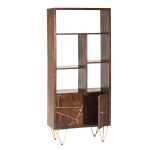 Dark Gold Large Bookcase 2 Door